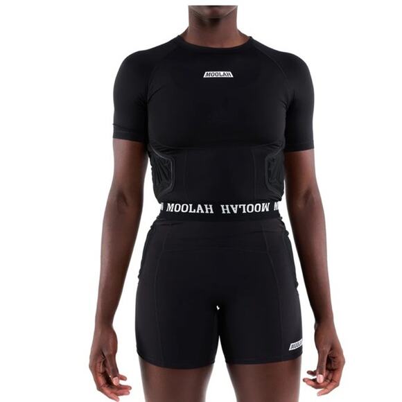 NWT Women's Moolah Kicks Compression Basketball Shorts Black Padded Size XXL $45 - Picture 3 of 7